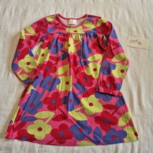 Hanna Andersson girls size 130 or 8 floral long sleeve tunic dress VGUC